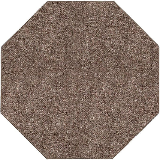 Ambiant Broadway Collection Pet Friendly Indoor Outdoor Area Rugs Brown - 10' Octagon, Stain & Fade Resistant, Easy Care, Pet & Kids Friendly, Made in USA, Perfect for Weddings & Everyday Use!