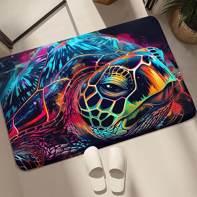 Sea Turtle Coastal Rugs - Kids Sea Turtle Rugs for Bedroom Ocean Life Theme, 2'×3'