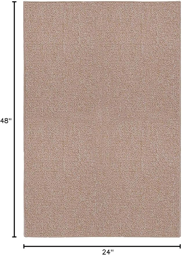 Ambiant Broadway Collection Pet Friendly Indoor Outdoor Area Rugs Beige - 2' x 4' Rectangle, Stain & Fade Resistant, Easy Care, Pet & Kids Friendly, Made in USA, Perfect for Weddings & Everyday Use!