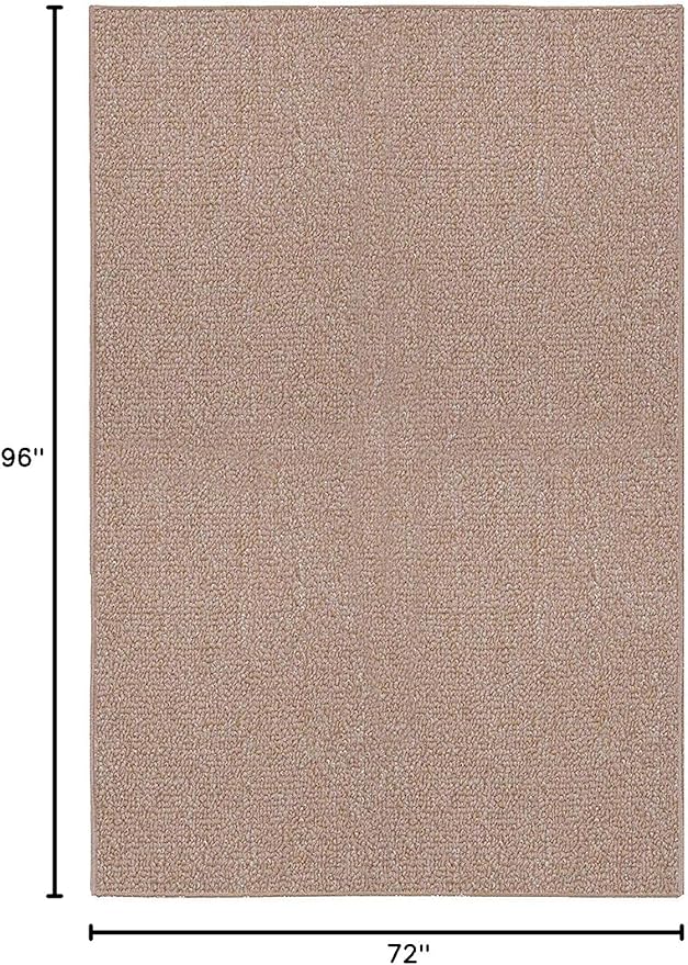 Ambiant Broadway Collection Pet Friendly Indoor Outdoor Area Rugs Beige - 6' x 8' Rectangle, Stain & Fade Resistant, Easy Care, Pet & Kids Friendly, Made in USA, Perfect for Weddings & Everyday Use!