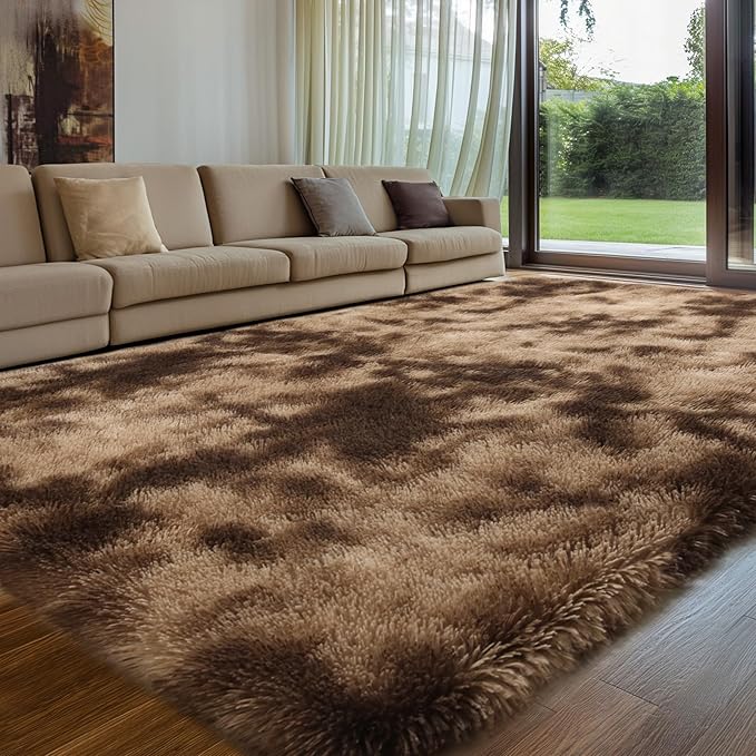 Sour Lemon Area Rugs 9x12 Living Room, Large Area Rug Shag Shaggy Carpet Soft Plush Furry Bedside Rug, Machine Washable Area Rugs for Bedroom Kids Girls Boys Home Decor Anti Slip