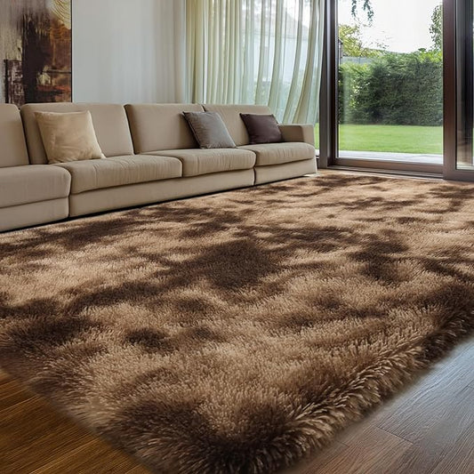 Sour Lemon Area Rugs 8x10 Living Room, Large Area Rug Shag Shaggy Carpet Soft Plush Furry Bedside Rug, Machine Washable Area Rugs for Bedroom Kids Girls Boys Home Decor Anti Slip