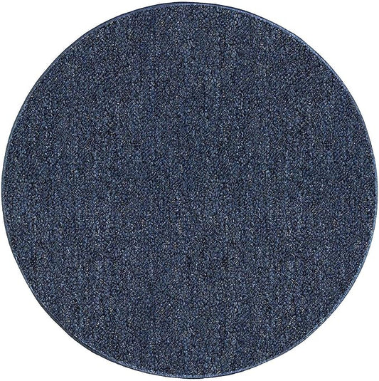 Ambiant Broadway Collection Pet Friendly Indoor Outdoor Area Rugs Blue - 2' Round, Stain & Fade Resistant, Easy Care, Pet & Kids Friendly, Made in USA, Perfect for Weddings & Everyday Use!
