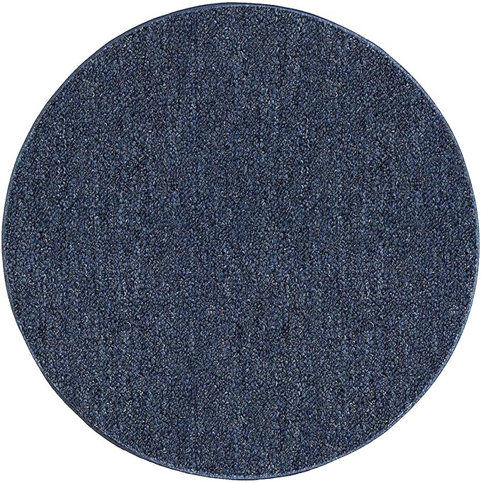Ambiant Broadway Collection Pet Friendly Indoor Outdoor Area Rugs Blue - 12' Round, Stain & Fade Resistant, Easy Care, Pet & Kids Friendly, Made in USA, Perfect for Weddings & Everyday Use!