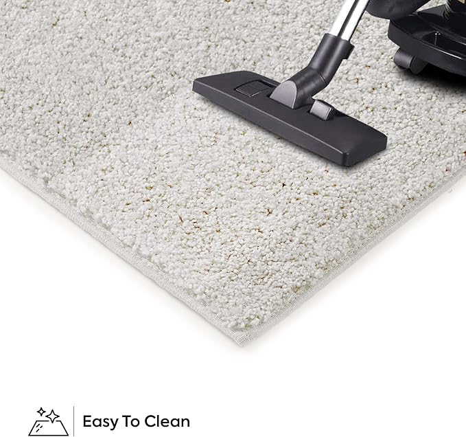 Furnish my Place Modern Plush Solid Color Rug - Off White, 3' x 32', Pet and Kids Friendly Rug. Made in USA, Runner, Area Rugs Great for Kids, Pets, Event, Wedding, Living Room