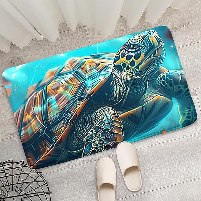 Sea Turtles Rug - Seafloor Turtle Area Rug for Kids Ocean Life Turtles Carpet Rugs for Bedroom Living Room Kids Room Decor, 2x3 Feet