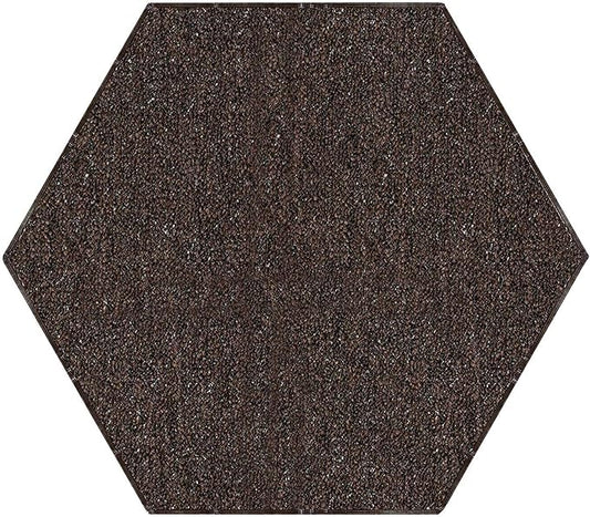 Ambiant Broadway Collection Pet Friendly Indoor Outdoor Area Rugs Brown - 2' Hexagon, Stain & Fade Resistant, Easy Care, Pet & Kids Friendly, Made in USA, Perfect for Weddings & Everyday Use!