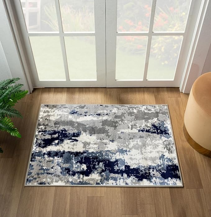LUXE WEAVERS Kimberly Collection Ivory 2x3 Modern Abstract Area Rug