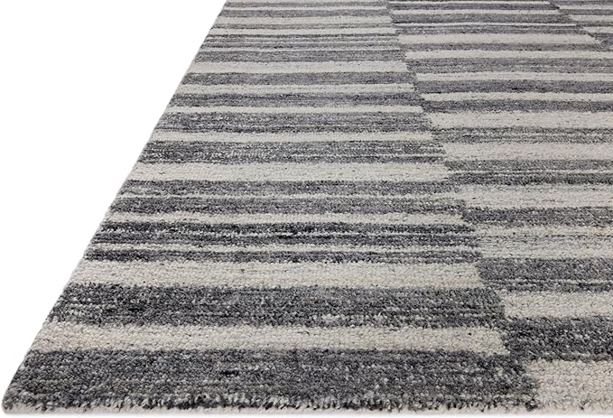 Loloi Magnolia Home by Joanna Gaines Rae Collection RAE-02 Charcoal/Mist 9'-3" x 13' Area Rug