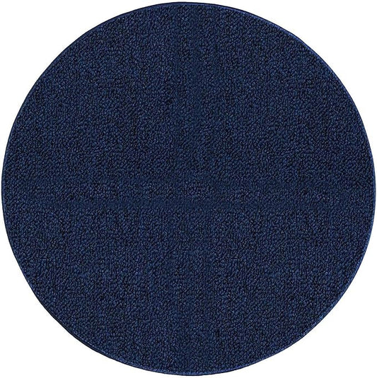 Ambiant Broadway Collection Pet Friendly Indoor Outdoor Area Rugs Blue - 3' Round, Stain & Fade Resistant, Easy Care, Pet & Kids Friendly, Made in USA, Perfect for Weddings & Everyday Use!