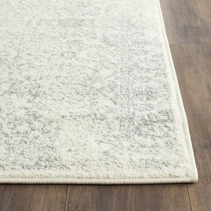 SAFAVIEH Adirondack Collection Runner Rug - 2'6" x 20', Ivory & Silver, Oriental Distressed Design, Non-Shedding & Easy Care, Ideal for High Traffic Areas in Living Room, Bedroom (ADR109C)