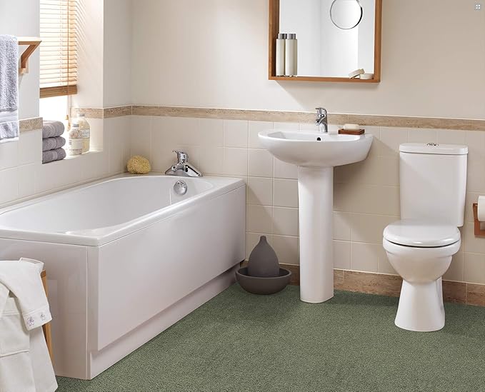 Garland Rug Room Size Bathroom Carpet, 5-Feet by 8-Feet, Deep Fern