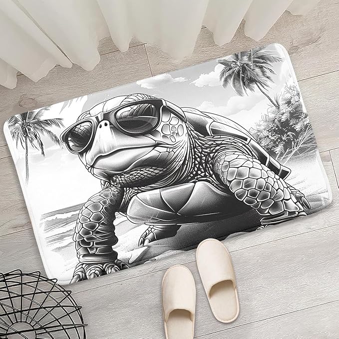 Sea Turtles Rugs - Sea Turtle for Kids Boys Coastal Rug for Bedroom Ocean Life Theme Decor Ocean Carpet Rug, 35 x 23 Inches
