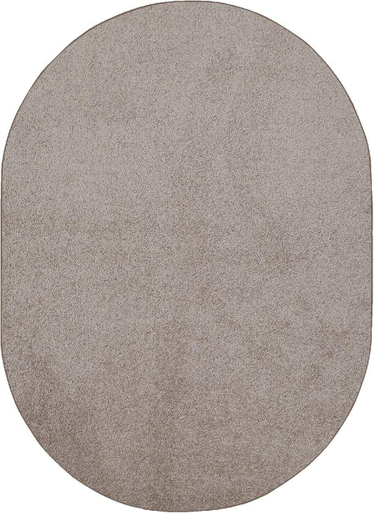 Furnish my Place Modern Indoor/Outdoor Commercial Solid Color Rug - Beige, 4' x 46' Oval, Pet and Kids Friendly Rug. Made in USA, Area Rugs Great for Kids, Pets, Event, Wedding