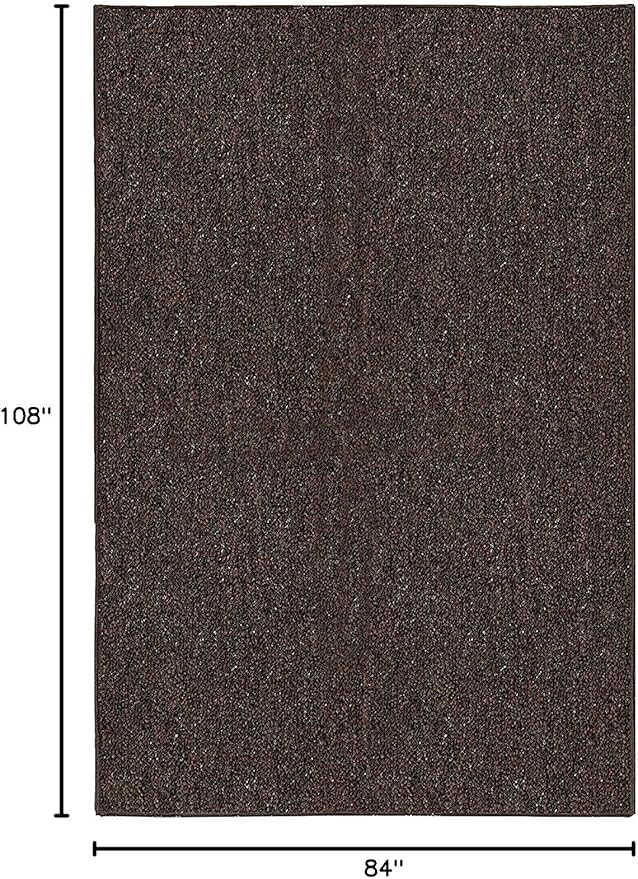 Ambiant Broadway Collection Pet Friendly Indoor Outdoor Area Rugs Brown - 7' x 9' Rectangle, Stain & Fade Resistant, Easy Care, Pet & Kids Friendly, Made in USA, Perfect for Weddings & Everyday Use!