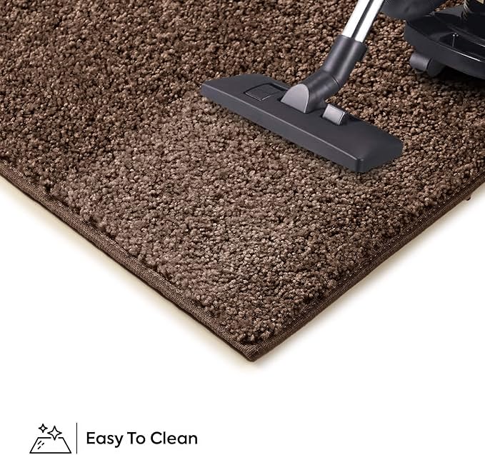 Furnish my Place Modern Indoor/Outdoor Commercial Solid Color Rug - Brown, 2' x 24', Runner, Pet and Kids Friendly Rug. Made in USA, Area Rugs Great for Kids, Pets, Event, Wedding