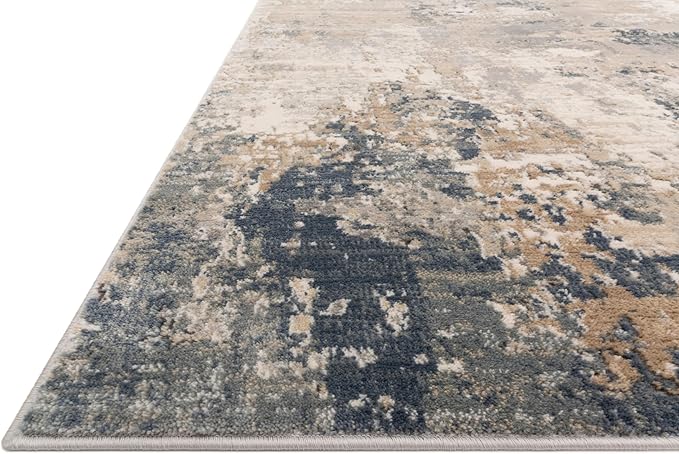 Loloi Teagan Collection 7'-11" x 10'-6" Area Rug in Sand/Mist - Large Area Rug, Soft Neutral Rug, High-Traffic for Living Room, Bedroom, Home Office, Dining Area