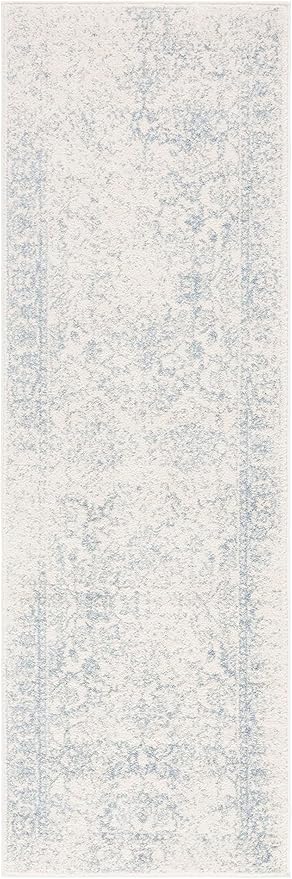 SAFAVIEH Adirondack Collection Runner Rug - 2'1" x 6', Ivory & Slate, Oriental Distressed Design, Non-Shedding & Easy Care, Ideal for High Traffic Areas in Living Room, Bedroom (ADR109S)