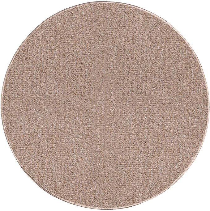 Ambiant Broadway Collection Pet Friendly Indoor Outdoor Area Rugs Beige - 12' Round, Stain & Fade Resistant, Easy Care, Pet & Kids Friendly, Made in USA, Perfect for Weddings & Everyday Use!