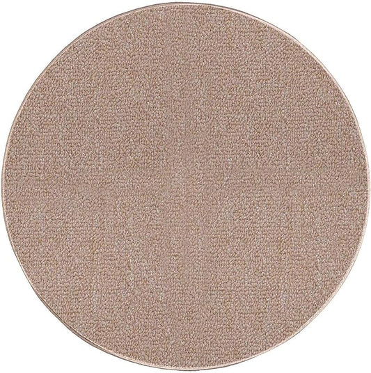 Ambiant Broadway Collection Pet Friendly Indoor Outdoor Area Rugs Beige - 2' Round, Stain & Fade Resistant, Easy Care, Pet & Kids Friendly, Made in USA, Perfect for Weddings & Everyday Use!