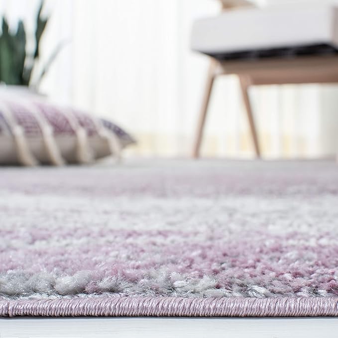 SAFAVIEH Adirondack Collection Runner Rug - 2'6" x 10', Grey & Purple, Modern Abstract Design, Non-Shedding & Easy Care, Ideal for High Traffic Areas in Living Room, Bedroom (ADR112V)
