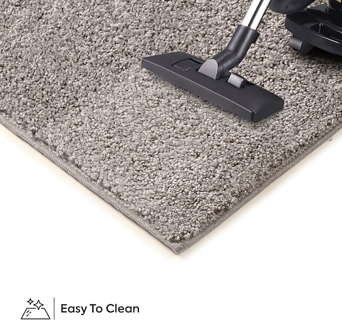 Furnish my Place Modern Indoor/Outdoor Commercial Solid Color Rug - Beige, 60" x 120" Half Round, Pet and Kids Friendly Rug. Made in USA, Area Rugs Great for Kids, Pets, Event, Wedding