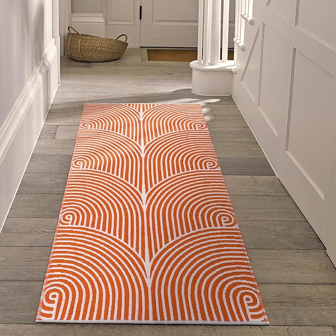 Tiffasea Entryway Rug 2'x4.3', Machine Washable Runner Rug, Cotton Woven Kitchen Rug Modern Area Rug Reversible Bedroom Bathroom Runner Front Door Mat Indoor Outdoor Rugs for Laundry/Living Room