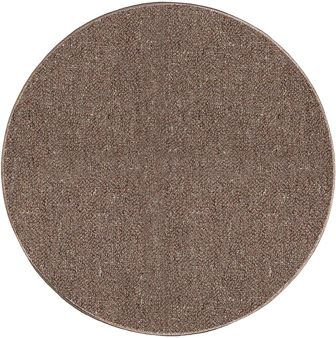 Ambiant Broadway Collection Pet Friendly Indoor Outdoor Area Rugs Brown - 10' Round, Stain & Fade Resistant, Easy Care, Pet & Kids Friendly, Made in USA, Perfect for Weddings & Everyday Use!