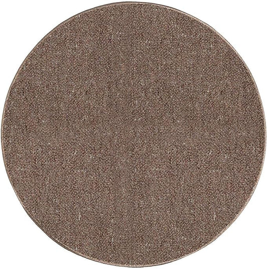 Ambiant Broadway Collection Pet Friendly Indoor Outdoor Area Rugs Brown - 10' Round, Stain & Fade Resistant, Easy Care, Pet & Kids Friendly, Made in USA, Perfect for Weddings & Everyday Use!