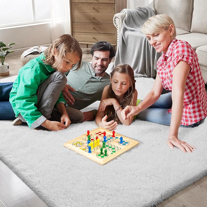 Shag Area Rugs for Living Room 8X10 Ultra Soft Fluffy Area Rugs for Bedroom Dorm, Indoor Carpet Nursery Rugs for Kids Girls Room Home Decor,White