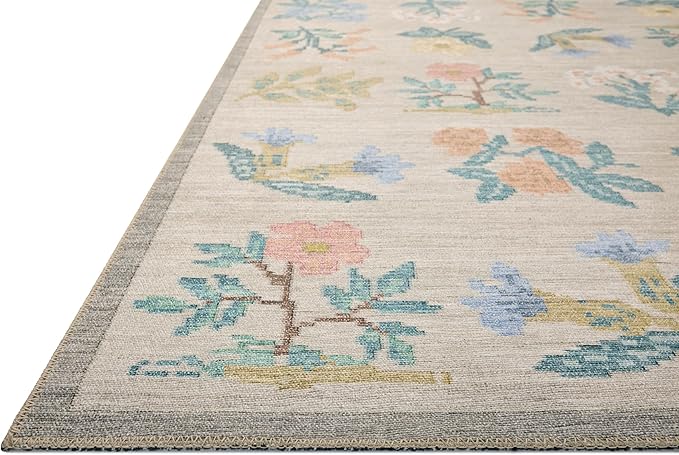 Loloi Rifle Paper Co. Rosa Collection RSA-03 Cream 3'-9" x 5'-6" Accent Rug