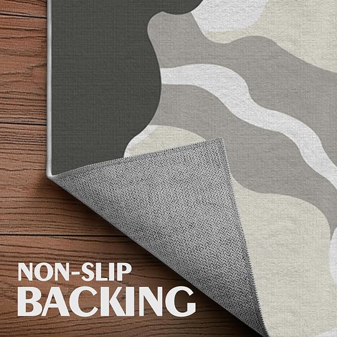 Bathroom Mat Geometric Minimalist Modern Abstract Rugs Irregular Geometry Machine Washable Soft Plush Rug Carpet Non Slip Boho Area Rug for Entryway Kitchen Living Room Dining Room Home 20x31.5 Inch