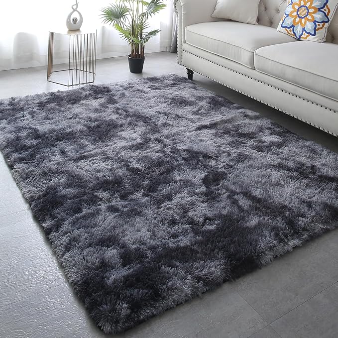 CAIYUECS Shag Area Rug 3x5 foe Bedroom, Ultra Soft Plush Rugs for Bedroom Living Room, Non-Skid Modern Nursery Faux Fur Rugs for Kids Room