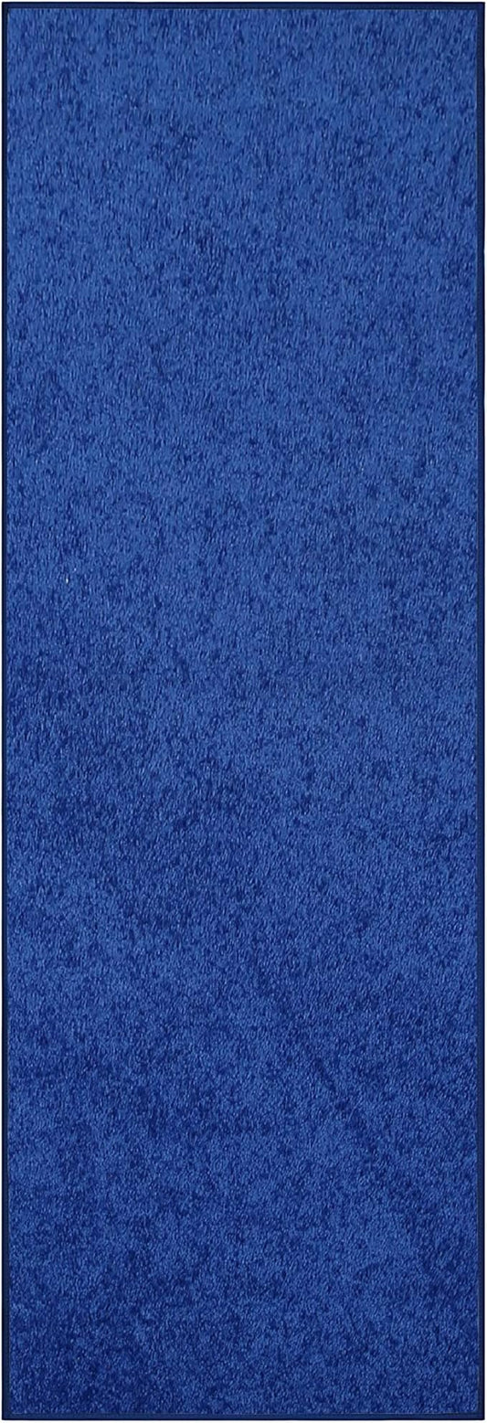 Furnish my Place Modern Indoor/Outdoor Commercial Solid Color Rug - Neon Blue, 2' x 24', Runner, Pet and Kids Friendly Rug. Made in USA, Area Rugs Great for Kids, Pets, Event, Wedding
