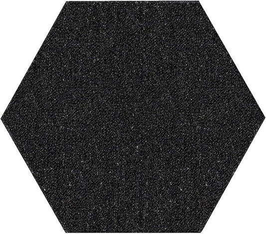 Ambiant Broadway Collection Pet Friendly Indoor Outdoor Area Rugs Black - 7' Hexagon, Stain & Fade Resistant, Easy Care, Pet & Kids Friendly, Made in USA, Perfect for Weddings & Everyday Use!