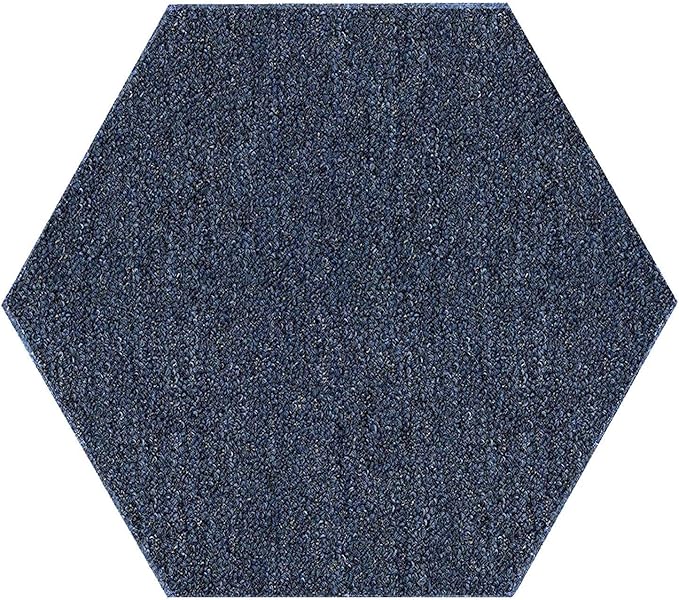 Ambiant Broadway Collection Pet Friendly Indoor Outdoor Area Rugs Blue - 12' Hexagon, Stain & Fade Resistant, Easy Care, Pet & Kids Friendly, Made in USA, Perfect for Weddings & Everyday Use!