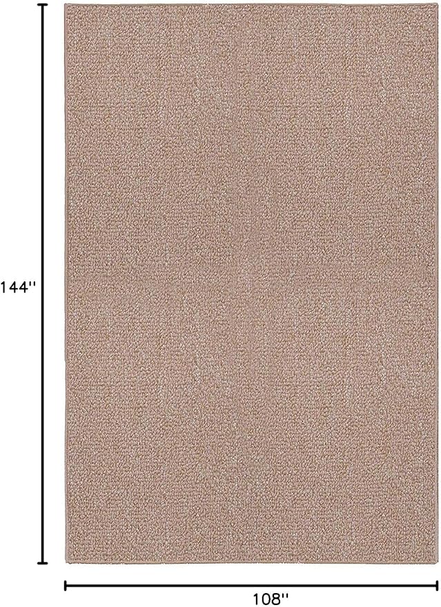 Ambiant Broadway Collection Pet Friendly Indoor Outdoor Area Rugs Beige - 9' x 12' Rectangle, Stain & Fade Resistant, Easy Care, Pet & Kids Friendly, Made in USA, Perfect for Weddings & Everyday Use!