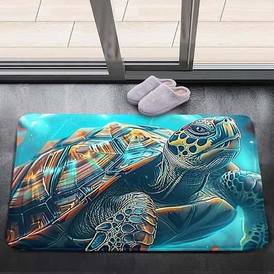 Sea Turtles Rug - Seafloor Turtle Area Rug for Kids Ocean Life Turtles Carpet Rugs for Bedroom Living Room Kids Room Decor, 2x3 Feet