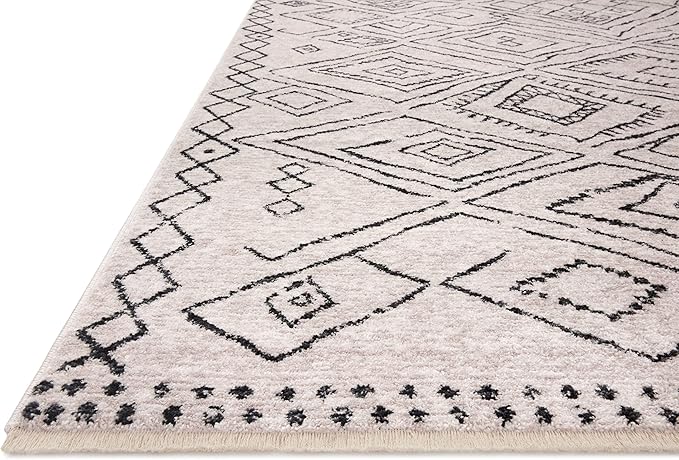 Loloi II Vance Collection VAN-06 Dove/Charcoal 5'-3" x 7'-9" Area Rug