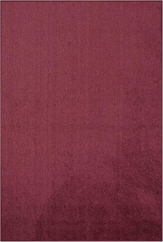 Furnish my Place Modern Indoor/Outdoor Commercial Solid Color Rug - Cranberry, 3' x 6', Rectangular, Pet and Kids Friendly Rug. Made in USA, Area Rugs Great for Kids, Pets, Event, Wedding