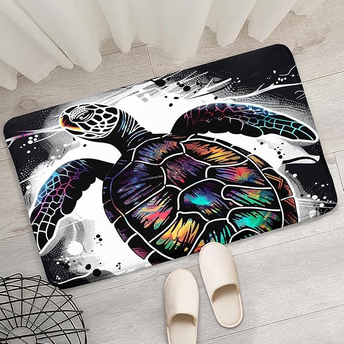 Sea Turtle Area Rugs - Sea Turtle Rugs for Bedroom Ocean Theme Rugs Ocean Animal Room Decor, 2'×3'
