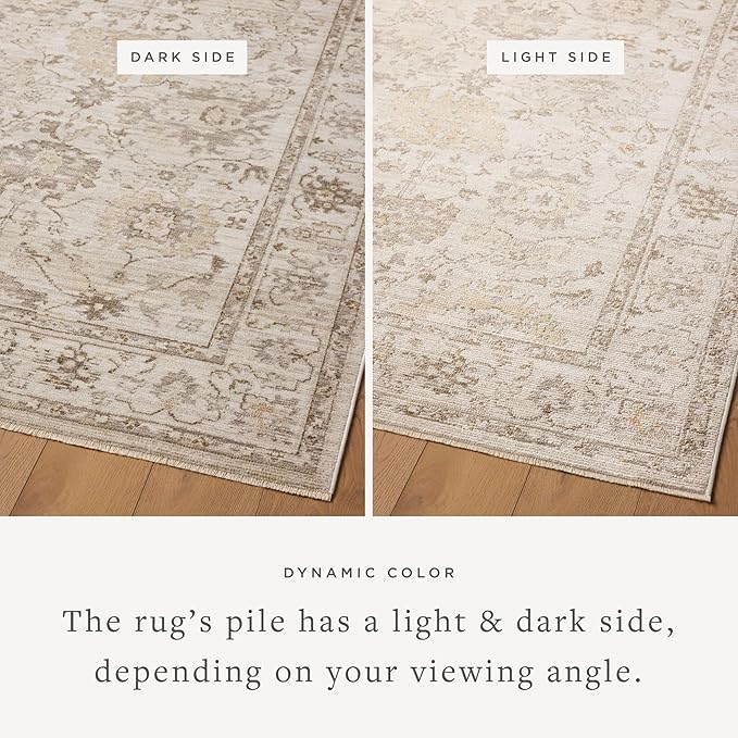 Loloi Magnolia Home by Joanna Gaines Pace Collection PAC-01 Natural/Stone 2'-6" x 12'-0" Runner Rug
