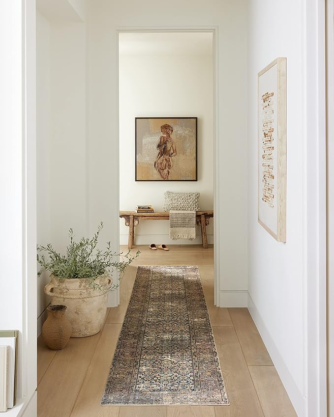 Loloi Amber Lewis Morgan Collection MOG-03 Denim/Multi 2'-3" x 11'-6", .38" Runner Rug feat. CloudPile™