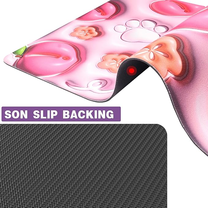 3D Visual Bath Mat, Non Slip Rubber Backed Quick Dry Mat Washable for Outside Bathtub Shower Room 24×16"