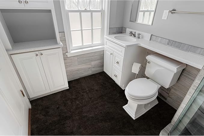 Garland Rug Room Size Bathroom Carpet, 5-Feet by 6-Feet, Chocolate