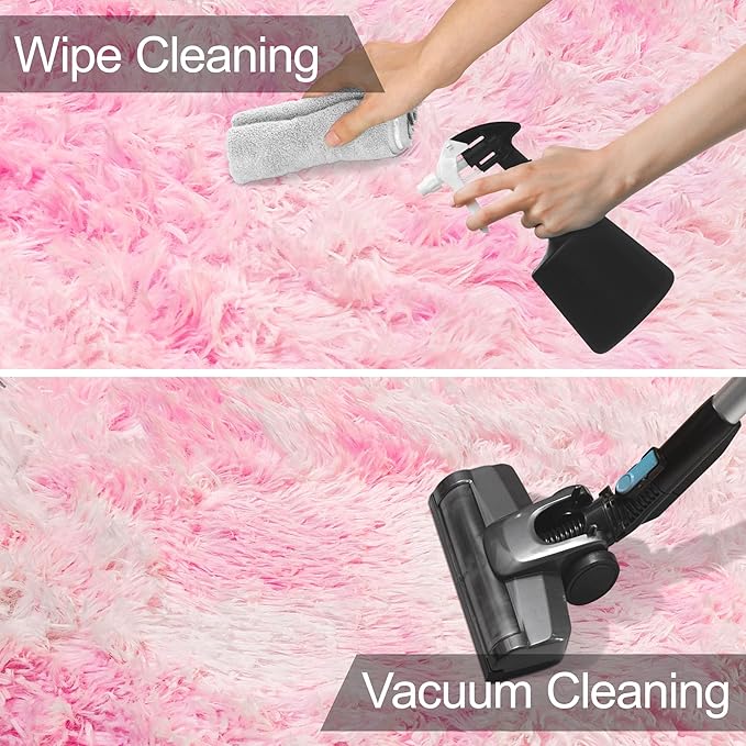 2x3 Small Pink Rug for Girls Room Soft Plush Pink Fluffy Rug for Bedroom Girls Kids Room Dorm Bedside Living Room, Door Mat Indoor Entrance Floor Shag Carpet Throw Rugs for Entryway
