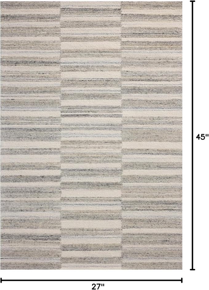 Loloi Magnolia Home by Joanna Gaines Rae Collection RAE-02 Stone/Ivory 2'-3" x 3'-9" Accent Rug