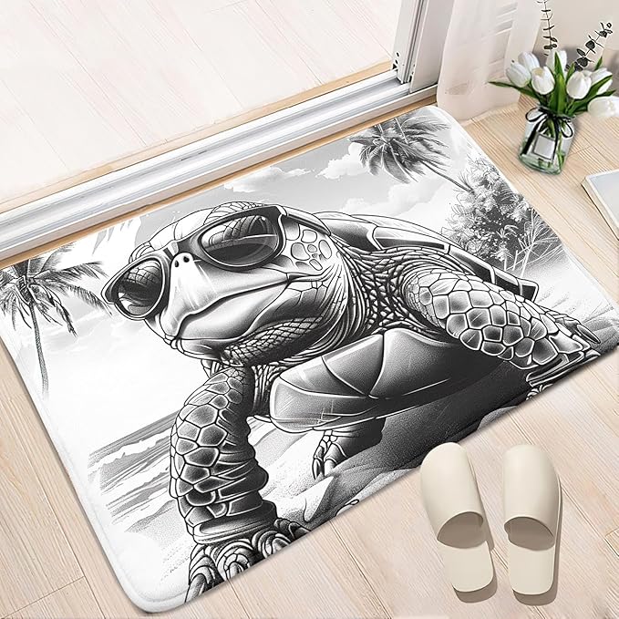 Sea Turtles Rugs - Sea Turtle for Kids Boys Coastal Rug for Bedroom Ocean Life Theme Decor Ocean Carpet Rug, 35 x 23 Inches