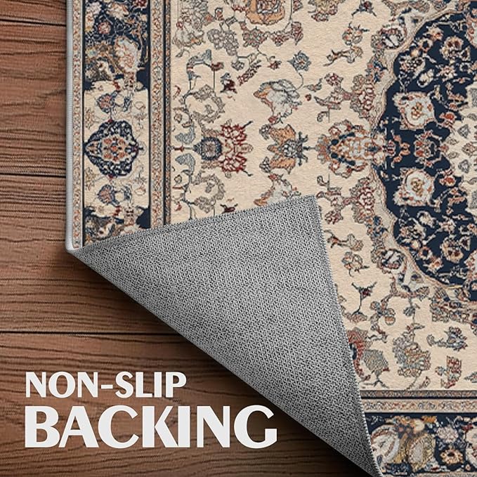 2x3 Boho Rug for Entryway Boho Area Rugs Machine Washable Retro Beige Rug Non Slip Printed Low-Pile Indoor Door Mat Floor Carpet for Kitchen Bathroom Laundry