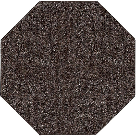 Ambiant Broadway Collection Pet Friendly Indoor Outdoor Area Rugs Brown - 2' Octagon, Stain & Fade Resistant, Easy Care, Pet & Kids Friendly, Made in USA, Perfect for Weddings & Everyday Use!